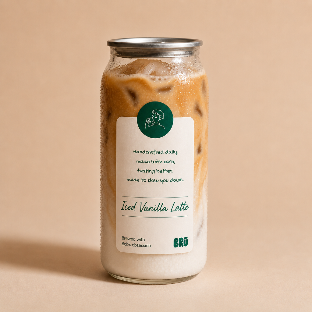 Iced Vanilla Latte (500ml)