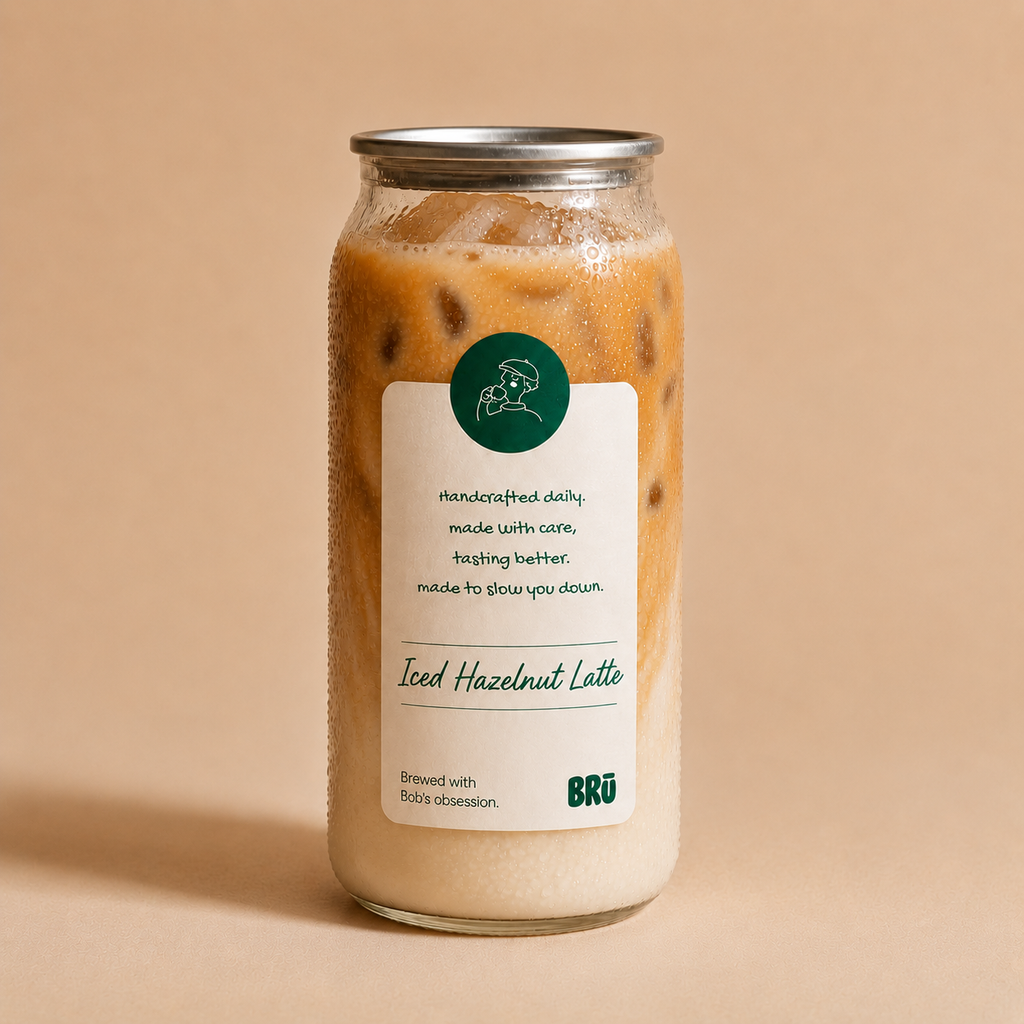 Iced Hazelnut Latte (500ml)